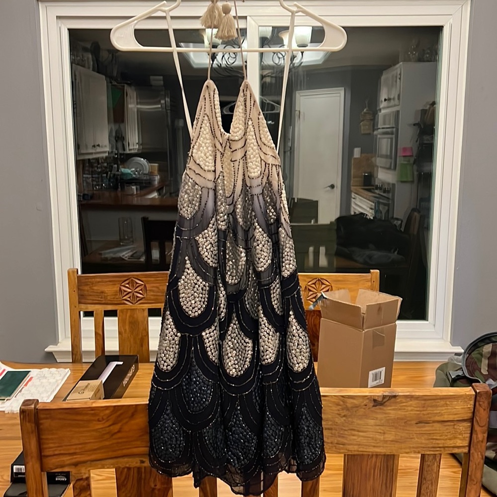 NBD size small blue sequin dress